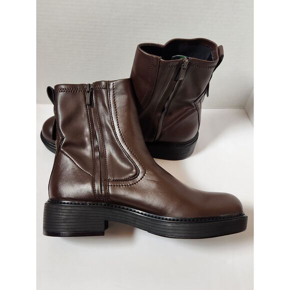 Franco Sarto L-Karbon Zip-Up Boots – Women’s Size 11 EU 41 Brown - Picture 3 of 11